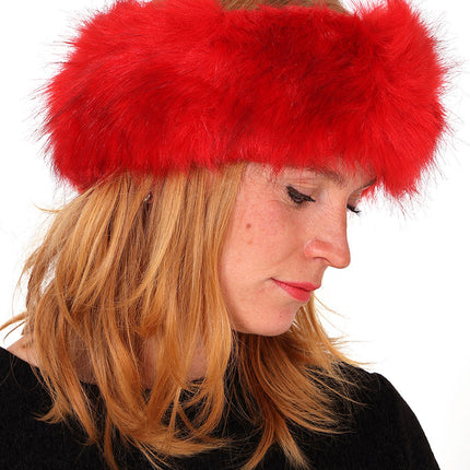 Di Bartelomeo Hoofdband Bont Rood