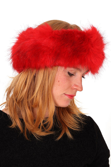 Di Bartelomeo Hoofdband Bont Rood