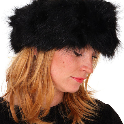 Di Bartelomeo Hoofdband Bont Zwart