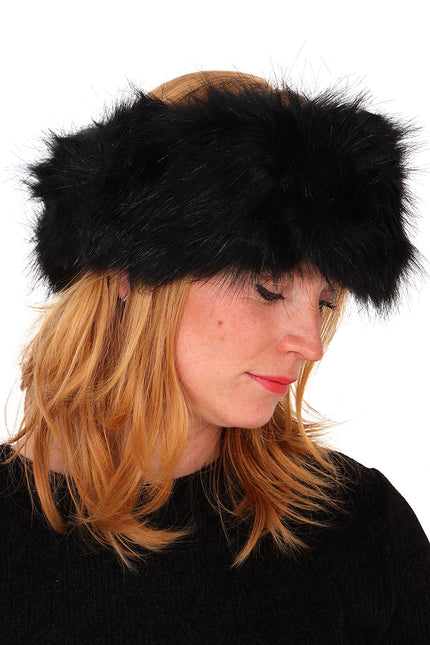 Di Bartelomeo Hoofdband Bont Zwart