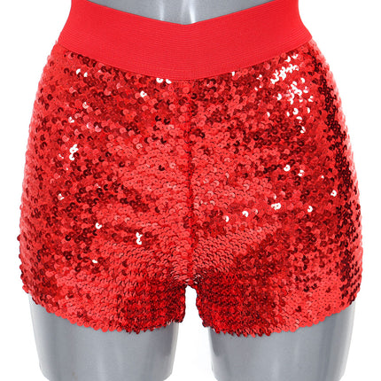 Di Bartelomeo Hotpants Pailletten Rood