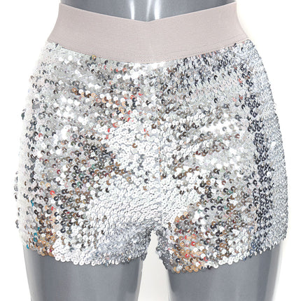 Di Bartelomeo Hotpants Pailletten Zilver