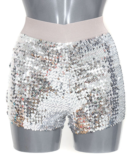 Di Bartelomeo Hotpants Pailletten Zilver