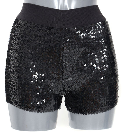 Di Bartelomeo Hotpants Pailletten Zwart