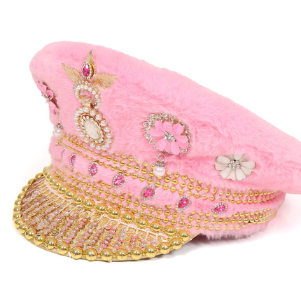 Di Bartelomeo Kapiteinspet Luxe Licht roze met bont