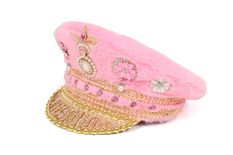 Di Bartelomeo Kapiteinspet Luxe Licht roze met bont