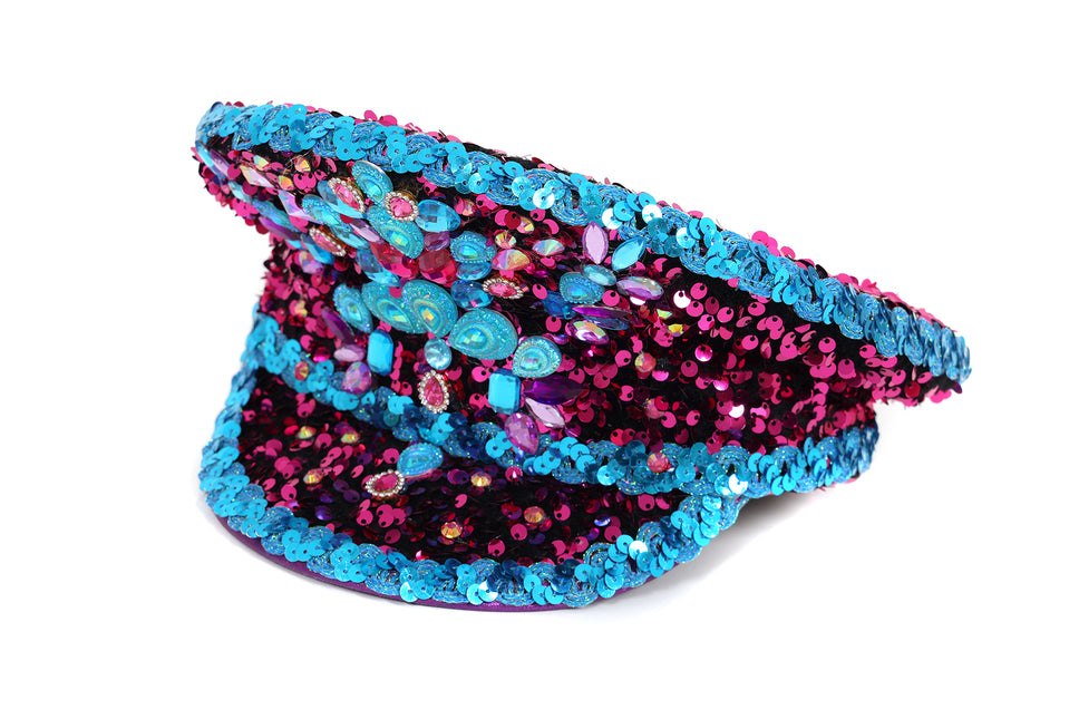 Di Bartelomeo Kapiteinspet Luxe Roze Blauw
