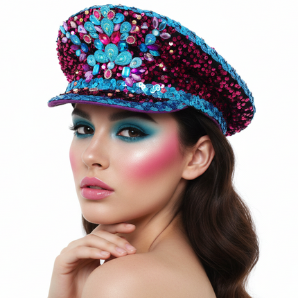 Di Bartelomeo Kapiteinspet Luxe Roze Blauw