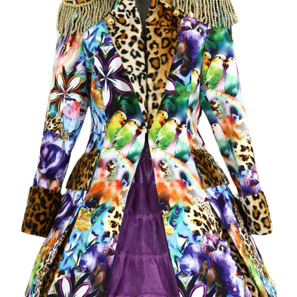 Di Bartelomeo Lange Panter en vogels jas dames