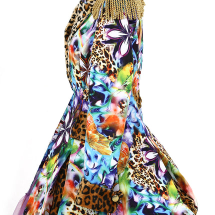 Di Bartelomeo Lange Panter en vogels jas dames