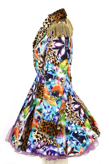 Di Bartelomeo Lange Panter en vogels jas dames