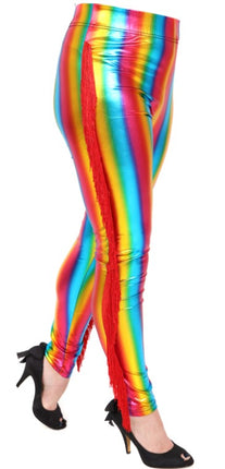 Di Bartelomeo Legging Regenboog met franjes