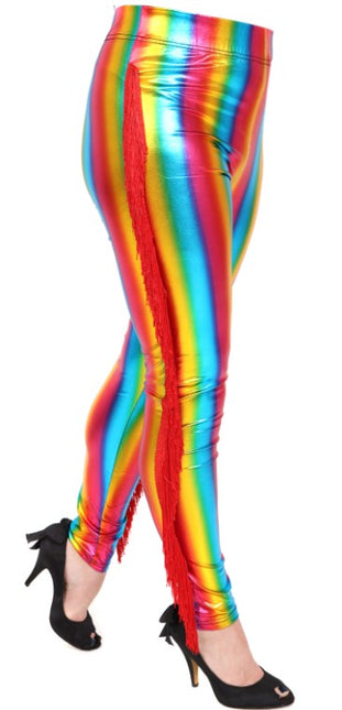 Di Bartelomeo Legging Regenboog met franjes