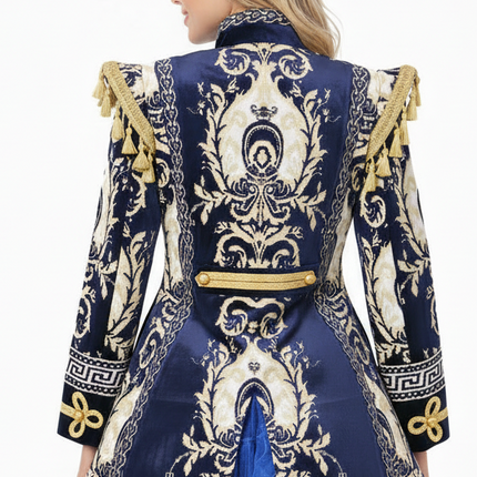 Di Bartelomeo Luxe Carnavalsjas Barok Blauw Dames