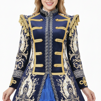 Di Bartelomeo Luxe Carnavalsjas Barok Blauw Dames