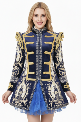 Di Bartelomeo Luxe Carnavalsjas Barok Blauw Dames