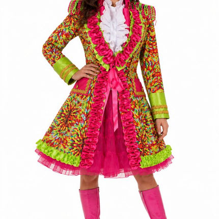 Di Bartelomeo Luxe Carnavalsjas Rietjes Multicolor Dames