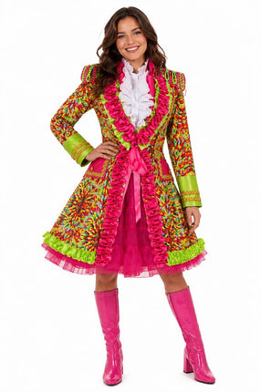 Di Bartelomeo Luxe Carnavalsjas Rietjes Multicolor Dames