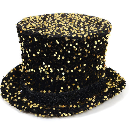 Di Bartelomeo Luxe Hoge Hoed Pailletten Goud