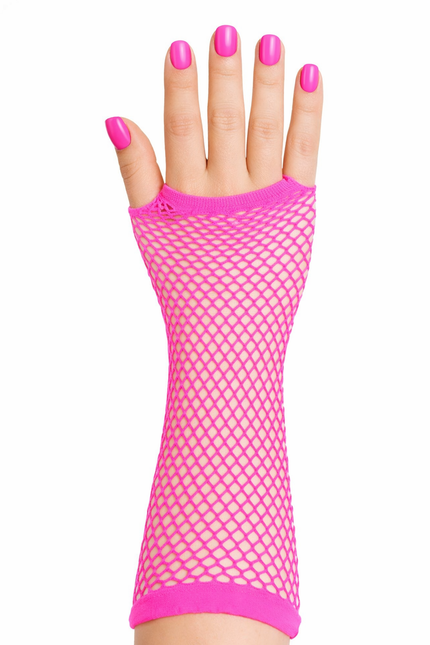 Di Bartelomeo Nethandschoenen Lang Neon Roze