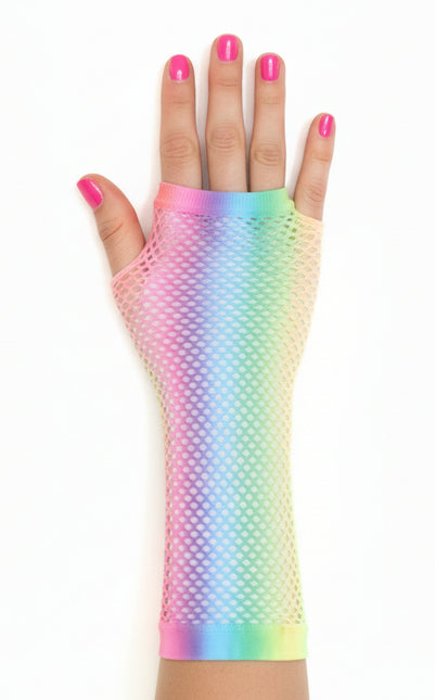 Di Bartelomeo Nethandschoenen Lang Pastel Regenboog