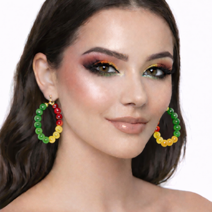 Di Bartelomeo Oorbellen rood/geel/groen