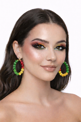 Di Bartelomeo Oorbellen rood/geel/groen