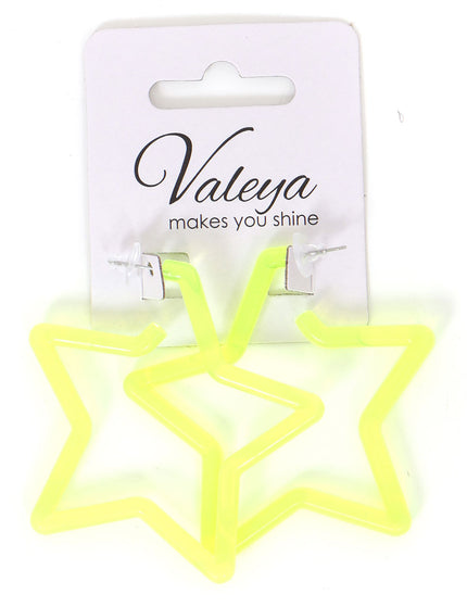 Di Bartelomeo Oorbellen Ster Geel