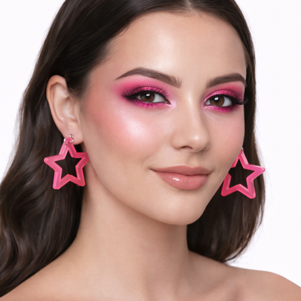 Di Bartelomeo Oorbellen Ster Roze