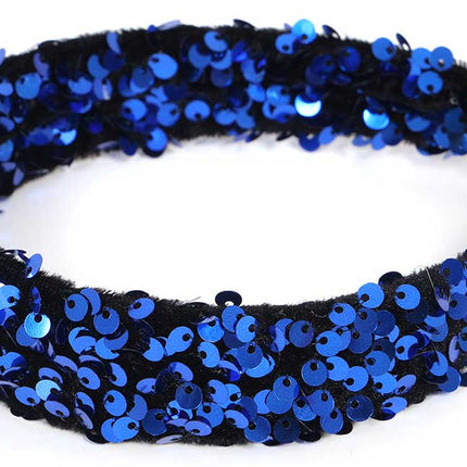 Di Bartelomeo Pailletten haarband blauw