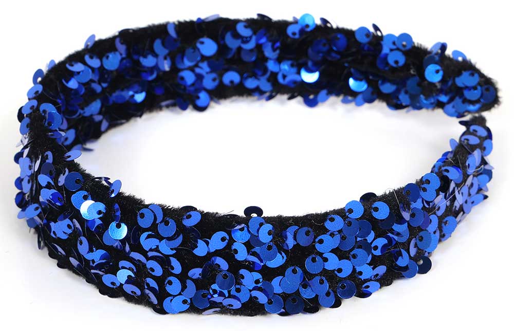 Di Bartelomeo Pailletten haarband blauw