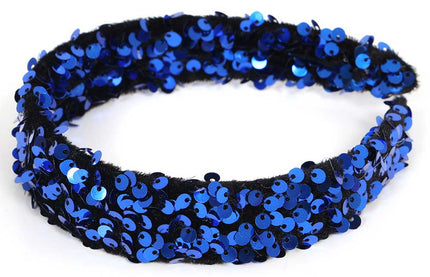 Di Bartelomeo Pailletten haarband blauw
