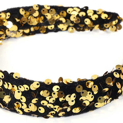 Di Bartelomeo Pailletten haarband goud