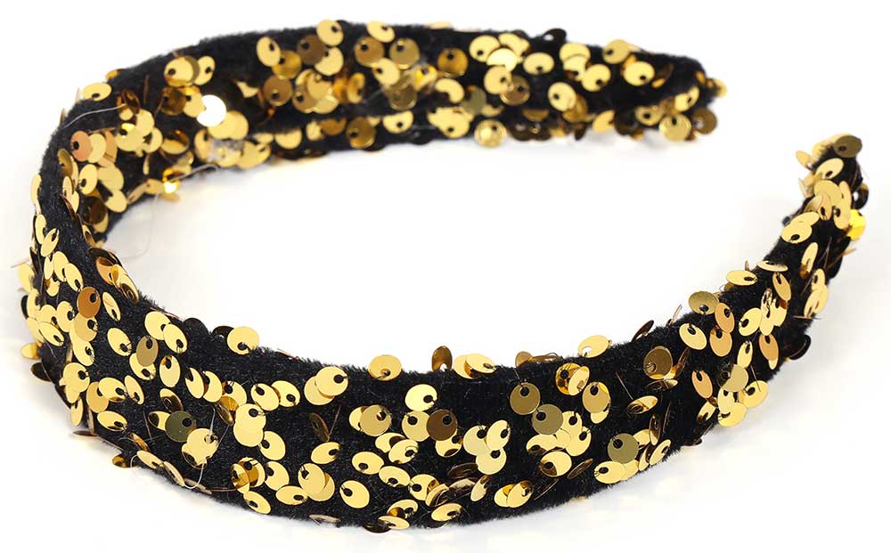 Di Bartelomeo Pailletten haarband goud