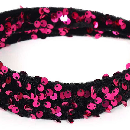 Di Bartelomeo Pailletten haarband roze