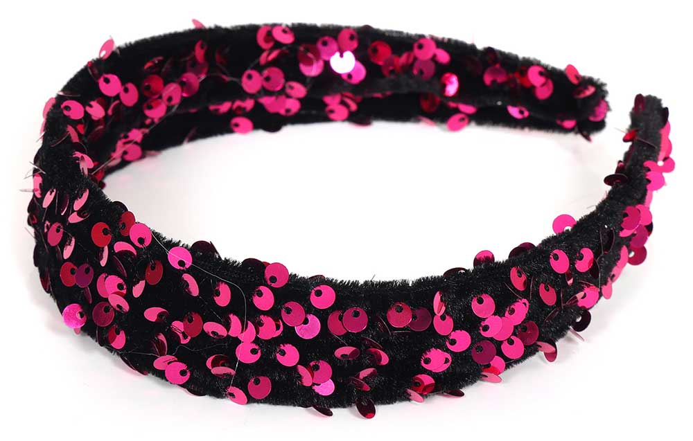 Di Bartelomeo Pailletten haarband roze