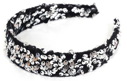 Di Bartelomeo Pailletten haarband zilver
