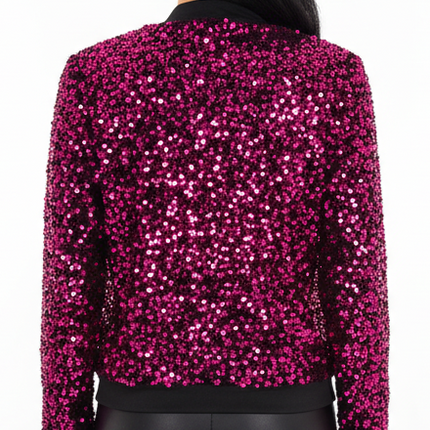 Di Bartelomeo Pailletten Jasje Dames Roze