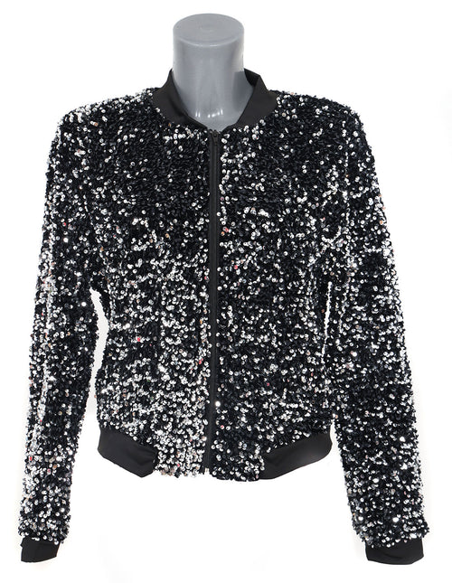 Di Bartelomeo Pailletten Jasje Dames Zilver