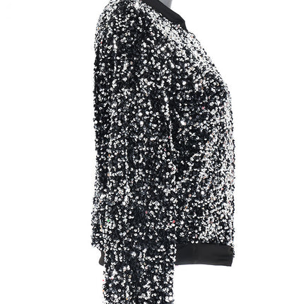 Di Bartelomeo Pailletten Jasje Dames Zilver