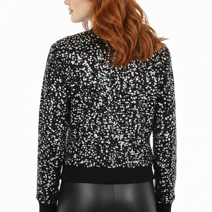 Di Bartelomeo Pailletten Jasje Dames Zilver