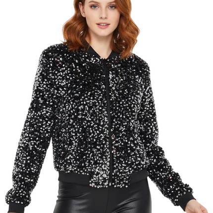 Di Bartelomeo Pailletten Jasje Dames Zilver