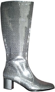 Di Bartelomeo Paillettenlaarzen dames zilver