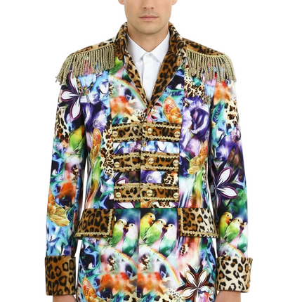 Di Bartelomeo Panter en vogels jas heren