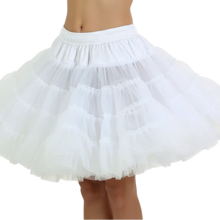Di Bartelomeo Petticoat Luxe Knielang wit 3 laags