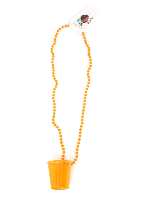 Di Bartelomeo Shotglaasje met ketting Oranje
