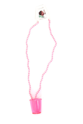 Di Bartelomeo Shotglaasje met ketting Pink