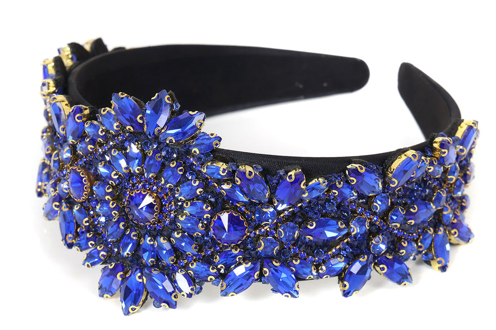Di Bartelomeo Strass Haarband Blauw
