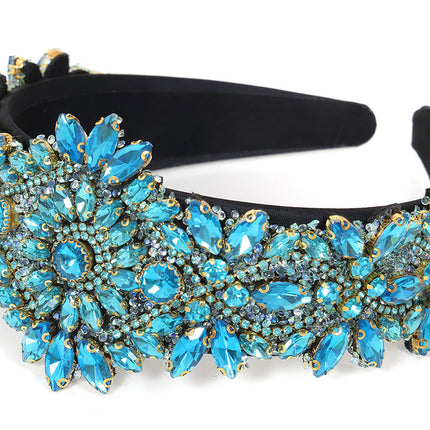 Di Bartelomeo Strass Haarband Turquoise