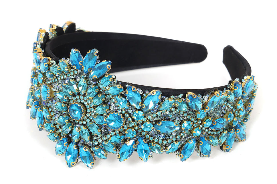 Di Bartelomeo Strass Haarband Turquoise